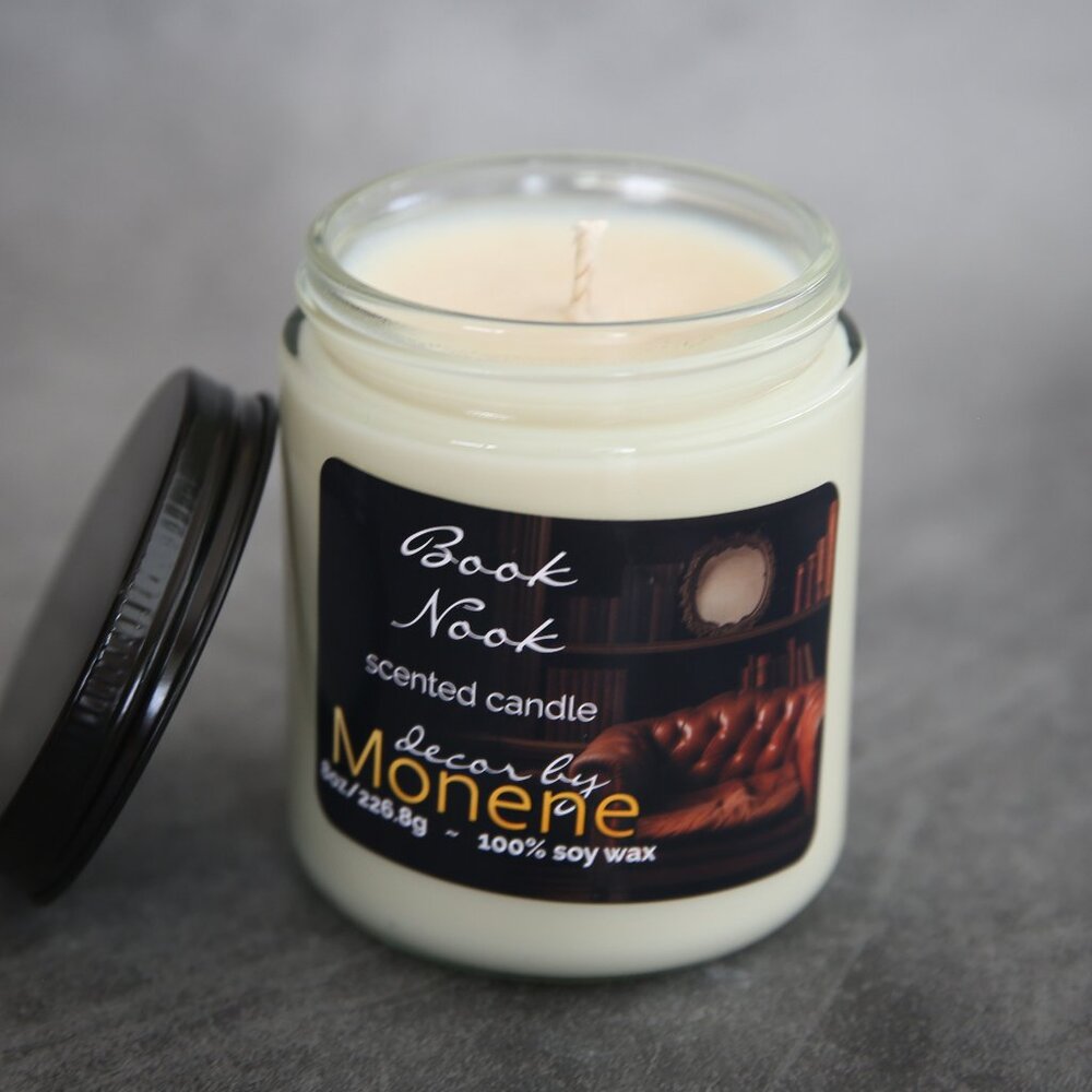 Book Nook Scented 8oz Jar Candle Soy Wax